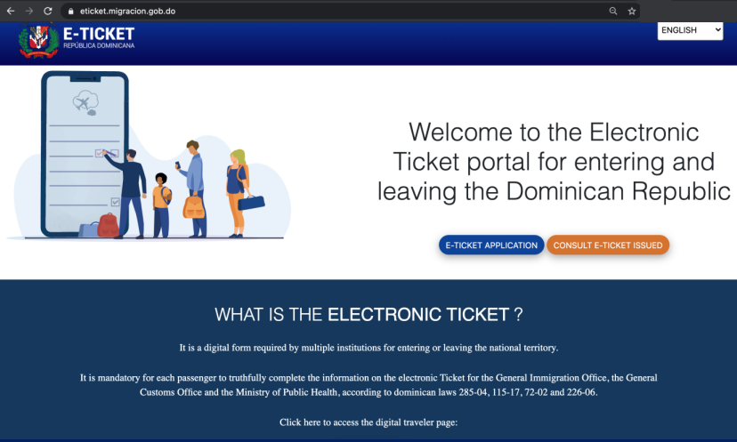 e-ticket for Dominican Republic - Dominican Travel Pro 1